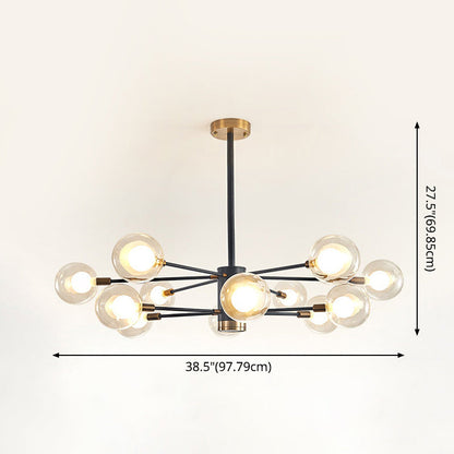 Adèle Globe Glass Suspension Chandelier Modern Corridor Light