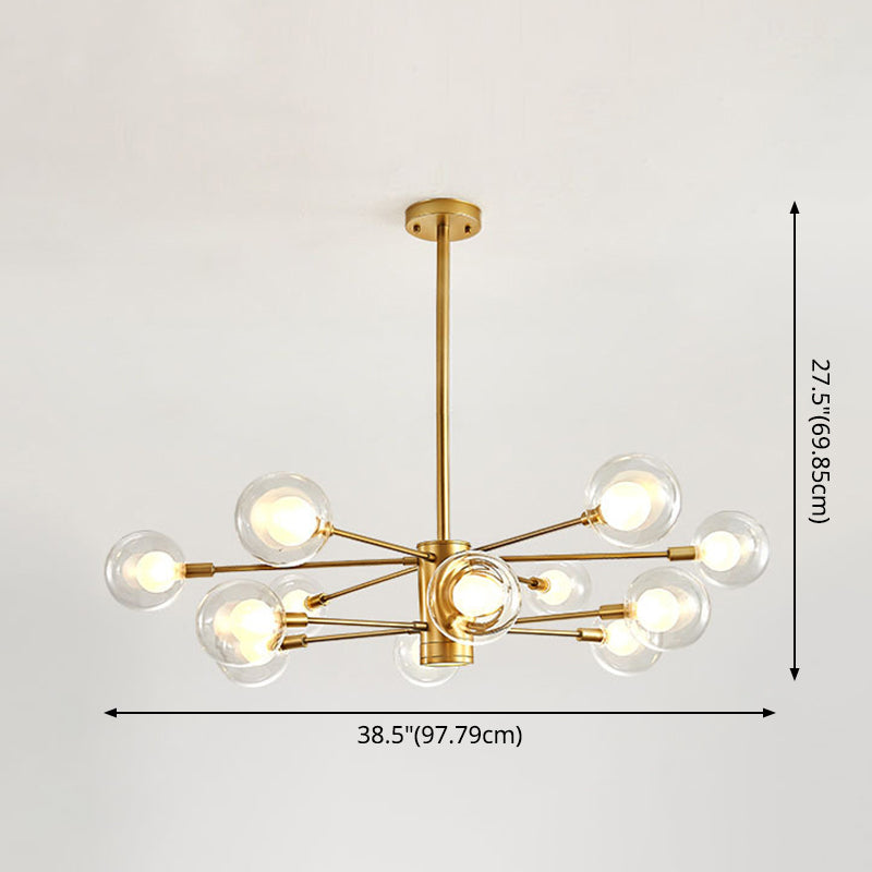 Adèle Globe Glass Suspension Chandelier Modern Corridor Light
