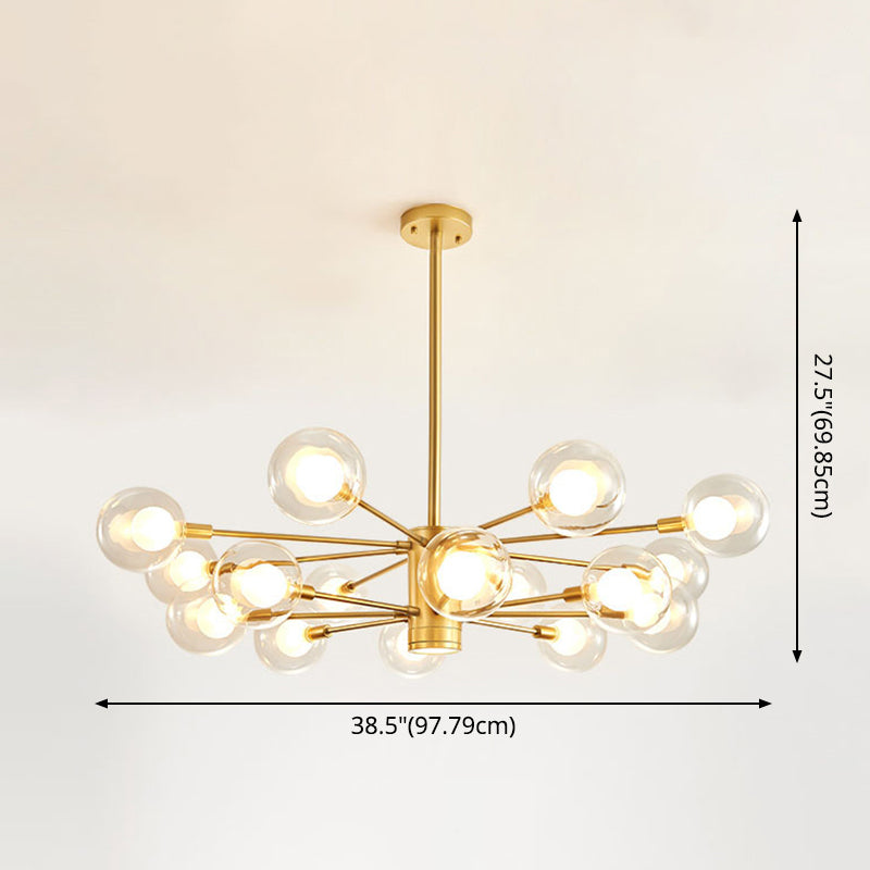 Adèle Globe Glass Suspension Chandelier Modern Corridor Light
