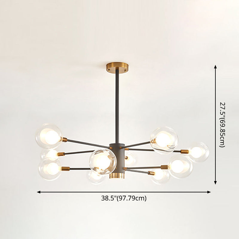 Adèle Globe Glass Suspension Chandelier Modern Corridor Light