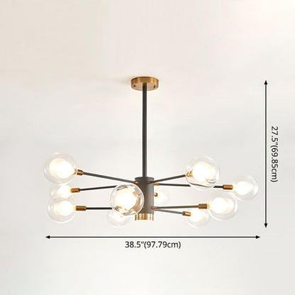 Adèle Globe Glass Suspension Chandelier Modern Corridor Light