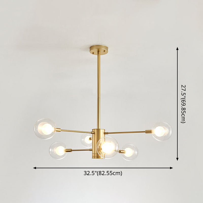 Adèle Globe Glass Suspension Chandelier Modern Corridor Light