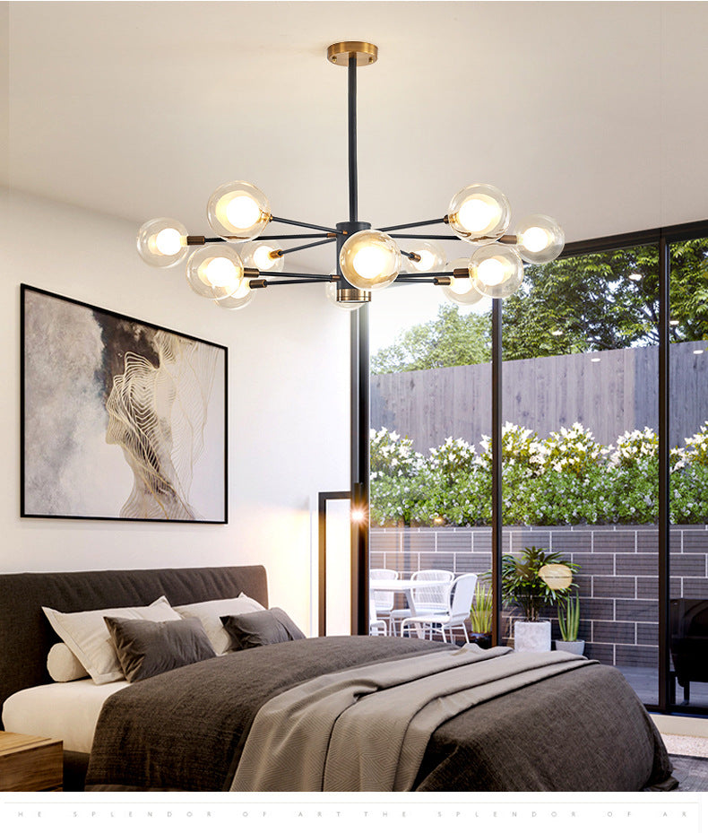 Adèle Globe Glass Suspension Chandelier Modern Corridor Light