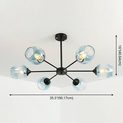 Delphine Whiskey Glass Branch Chandelier Modern Pendant
