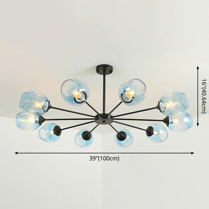 Delphine Whiskey Glass Branch Chandelier Modern Pendant