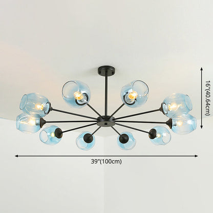 Delphine Whiskey Glass Branch Chandelier Modern Pendant