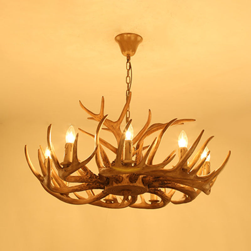 Geneviève Rustic Deer Antler Candelabra Chandelier Pendant