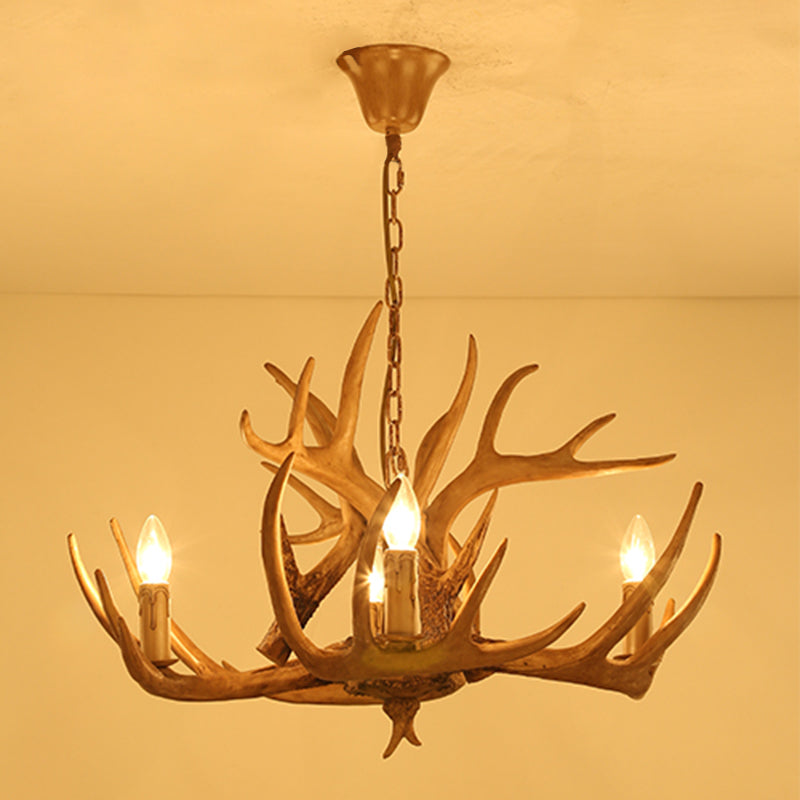 Geneviève Rustic Deer Antler Candelabra Chandelier Pendant