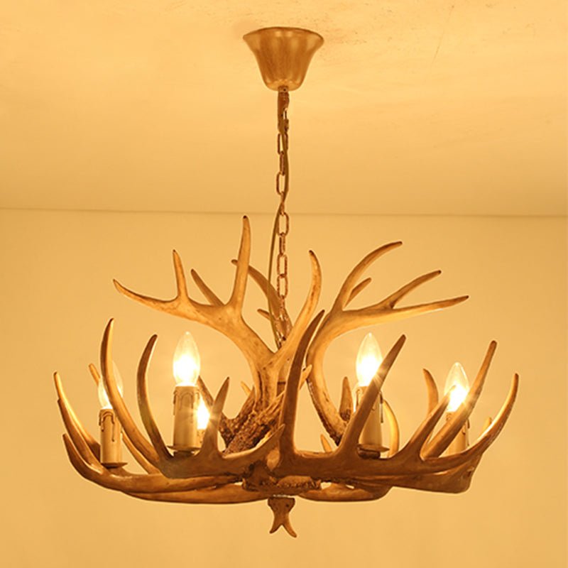 Geneviève Rustic Deer Antler Candelabra Chandelier Pendant