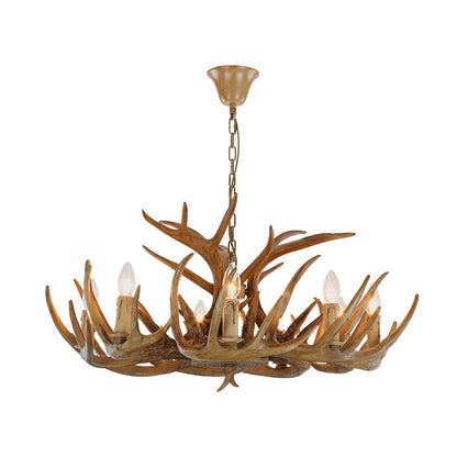 Geneviève Rustic Deer Antler Candelabra Chandelier Pendant