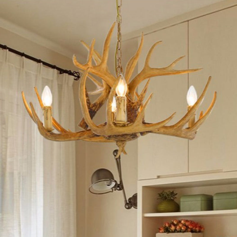 Geneviève Rustic Deer Antler Candelabra Chandelier Pendant