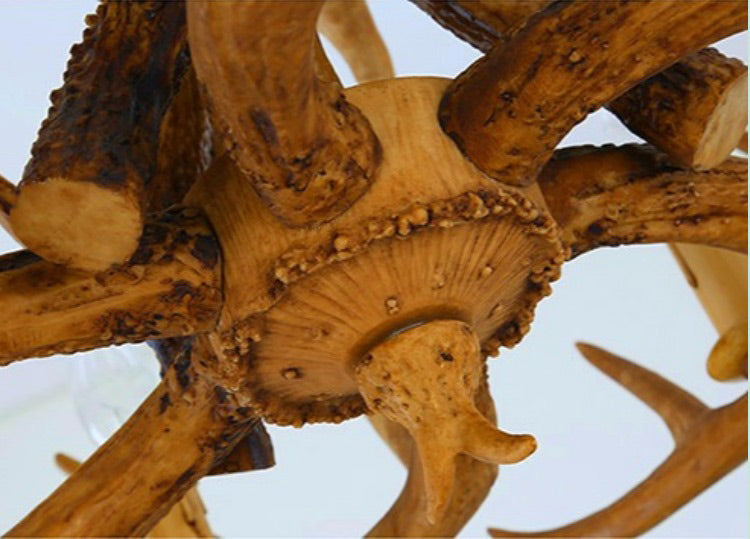 Geneviève Rustic Deer Antler Candelabra Chandelier Pendant