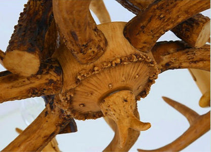 Geneviève Rustic Deer Antler Candelabra Chandelier Pendant