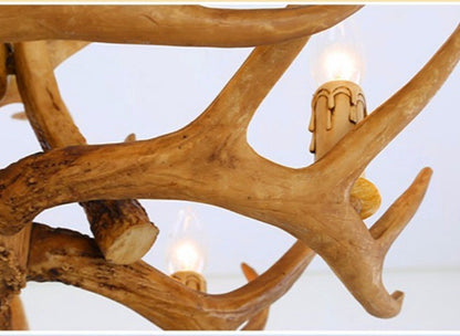 Geneviève Rustic Deer Antler Candelabra Chandelier Pendant