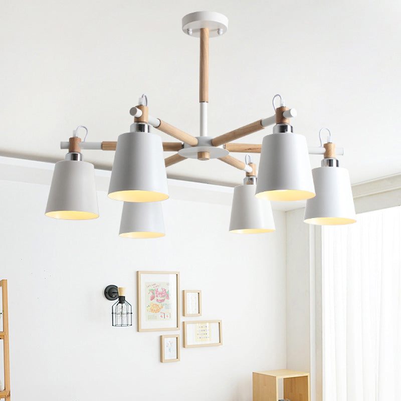 Céline Rubber Wood Pendant Chandelier Modern Minimalist Light