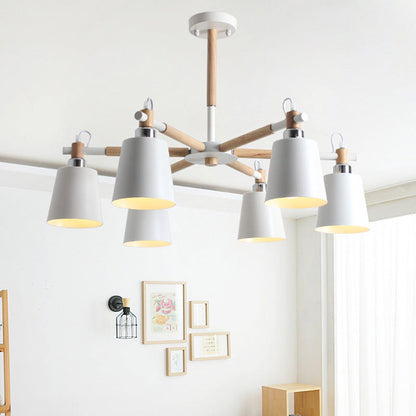 Céline Rubber Wood Pendant Chandelier Modern Minimalist Light
