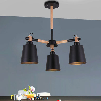 Céline Rubber Wood Pendant Chandelier Modern Minimalist Light