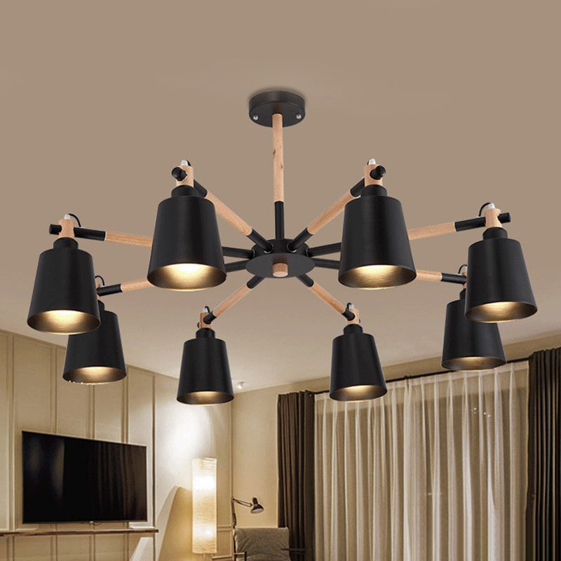 Céline Rubber Wood Pendant Chandelier Modern Minimalist Light