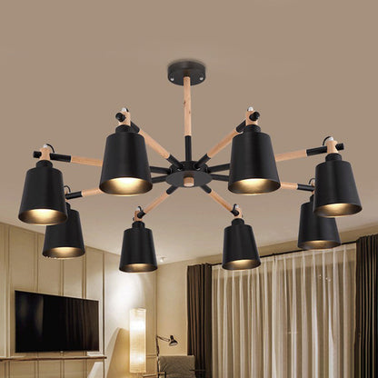 Céline Rubber Wood Pendant Chandelier Modern Minimalist Light