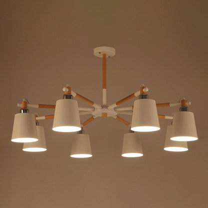 Céline Rubber Wood Pendant Chandelier Modern Minimalist Light
