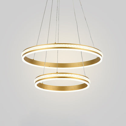 Geneviève Tiered Ring LED Chandelier Gold Modern Pendant