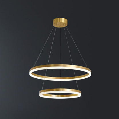Madeleine Tiered Ring LED Chandelier Gold Modern Pendant