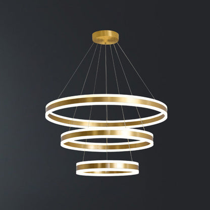 Madeleine Tiered Ring LED Chandelier Gold Modern Pendant