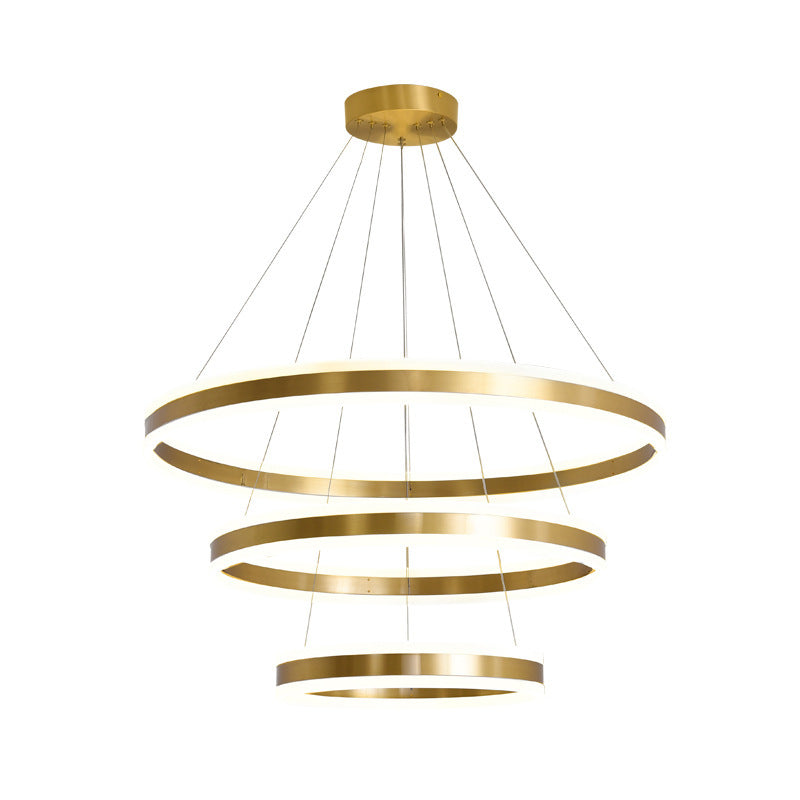 Madeleine Tiered Ring LED Chandelier Gold Modern Pendant
