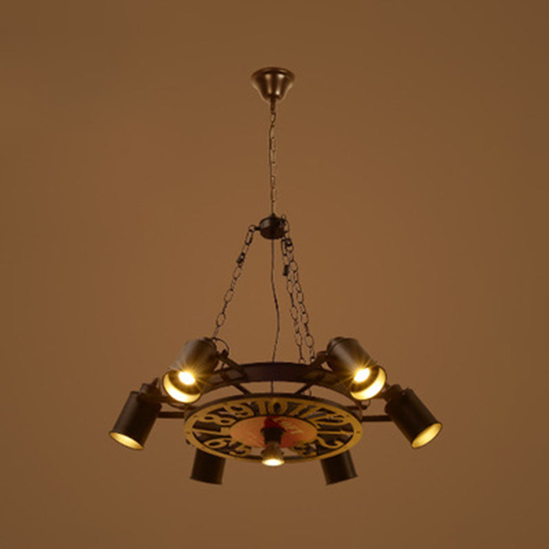 Adeline Industrial Wheel Chandelier Ceiling Light