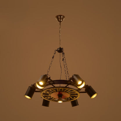 Adeline Industrial Wheel Chandelier Ceiling Light