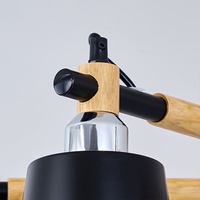 Lucienne Wood Accent Sputnik Chandelier Modern Pendant Light