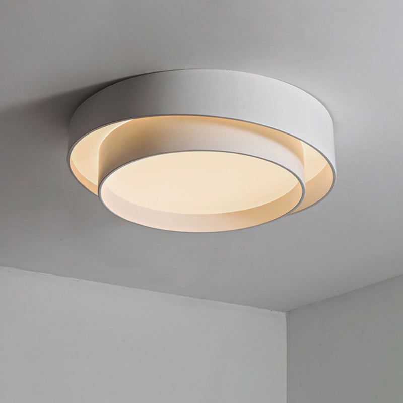 Chloé Nordic White Circular LED Flush Mount Ceiling Light