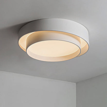 Chloé Nordic White Circular LED Flush Mount Ceiling Light