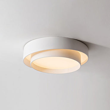 Chloé Nordic White Circular LED Flush Mount Ceiling Light