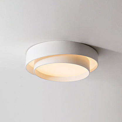 Chloé Nordic White Circular LED Flush Mount Ceiling Light
