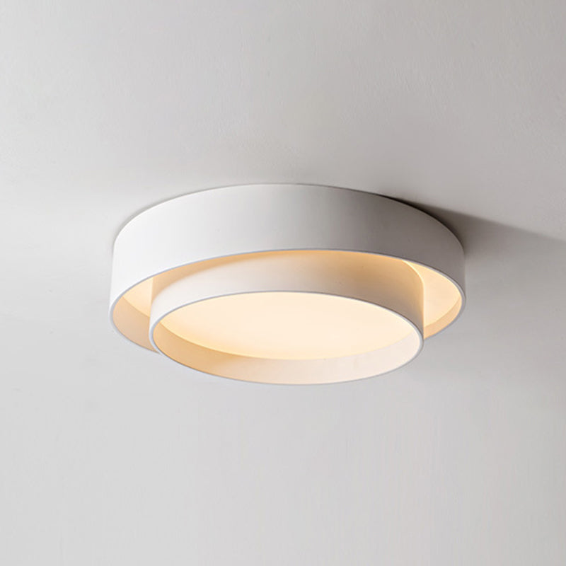 Chloé Nordic White Circular LED Flush Mount Ceiling Light
