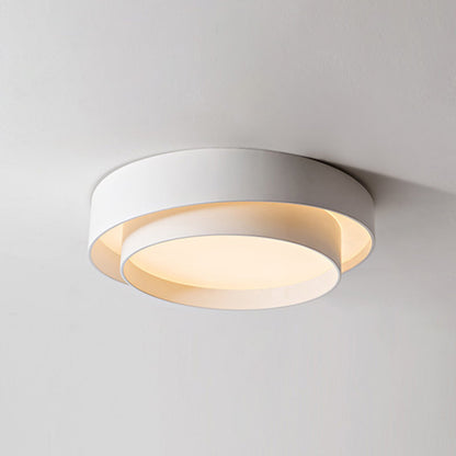 Chloé Nordic White Circular LED Flush Mount Ceiling Light
