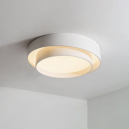 Chloé Nordic White Circular LED Flush Mount Ceiling Light