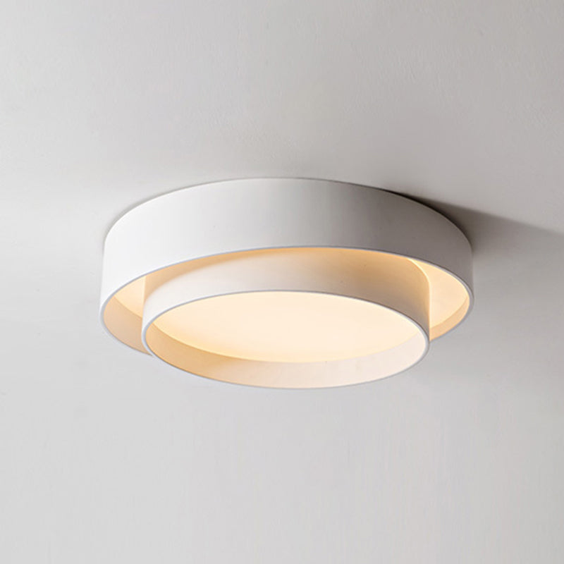 Chloé Nordic White Circular LED Flush Mount Ceiling Light