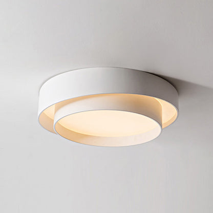 Chloé Nordic White Circular LED Flush Mount Ceiling Light