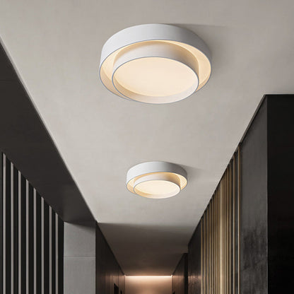 Chloé Nordic White Circular LED Flush Mount Ceiling Light