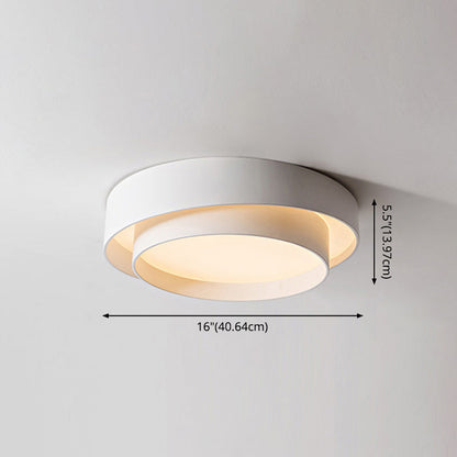 Chloé Nordic White Circular LED Flush Mount Ceiling Light