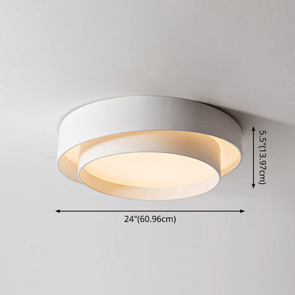 Chloé Nordic White Circular LED Flush Mount Ceiling Light