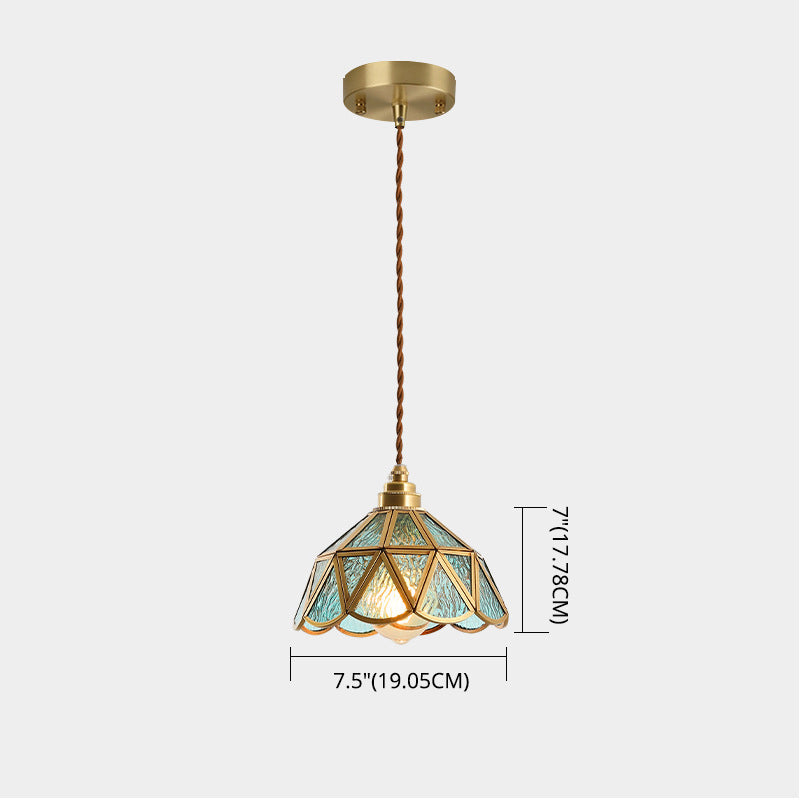 Élodie Tiffany Style Frosted Glass Pendant Light
