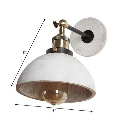Elise Industrial Wall Lamp with Adjustable Grey Metal Shade
