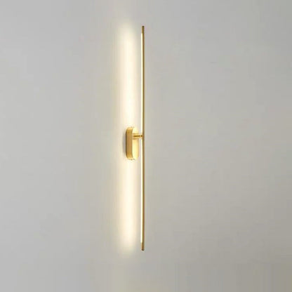 Camille Linear Metal Wall Sconce in Black and Brass