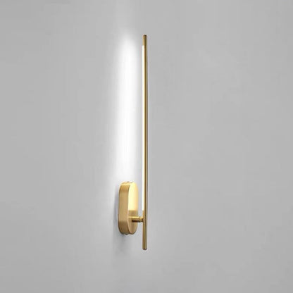 Camille Linear Metal Wall Sconce in Black and Brass