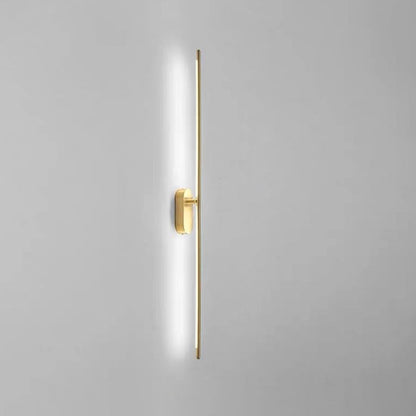 Camille Linear Metal Wall Sconce in Black and Brass