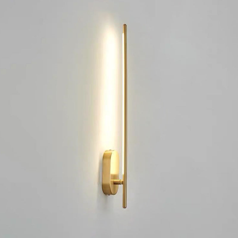 Camille Linear Metal Wall Sconce in Black and Brass