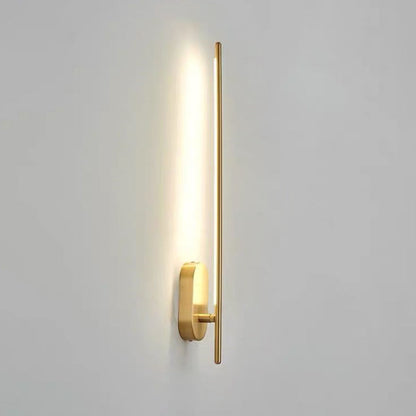 Camille Linear Metal Wall Sconce in Black and Brass